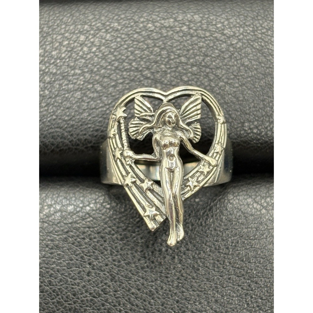 New Condition Sterling Silver Fairy Ring Size 7 925 G31